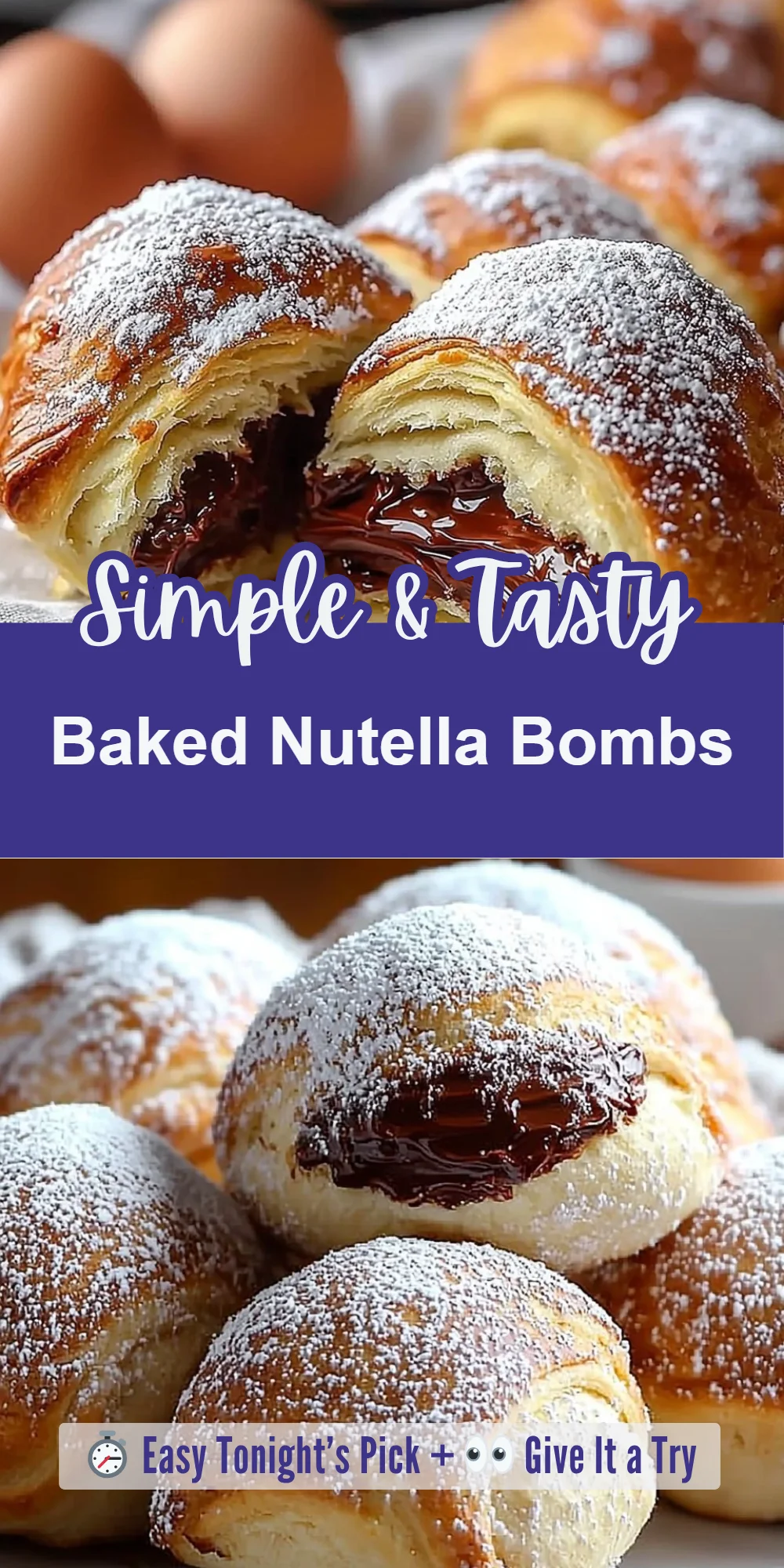 Baked Nutella Bombs