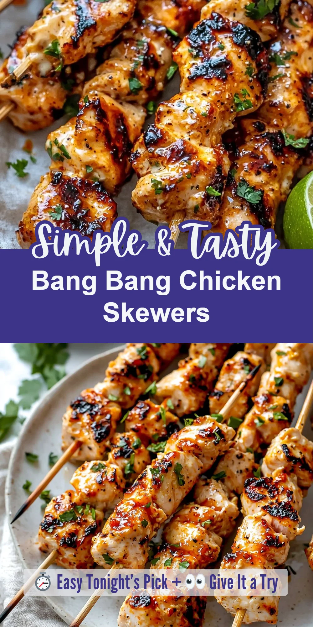 Bang Bang Chicken Skewers