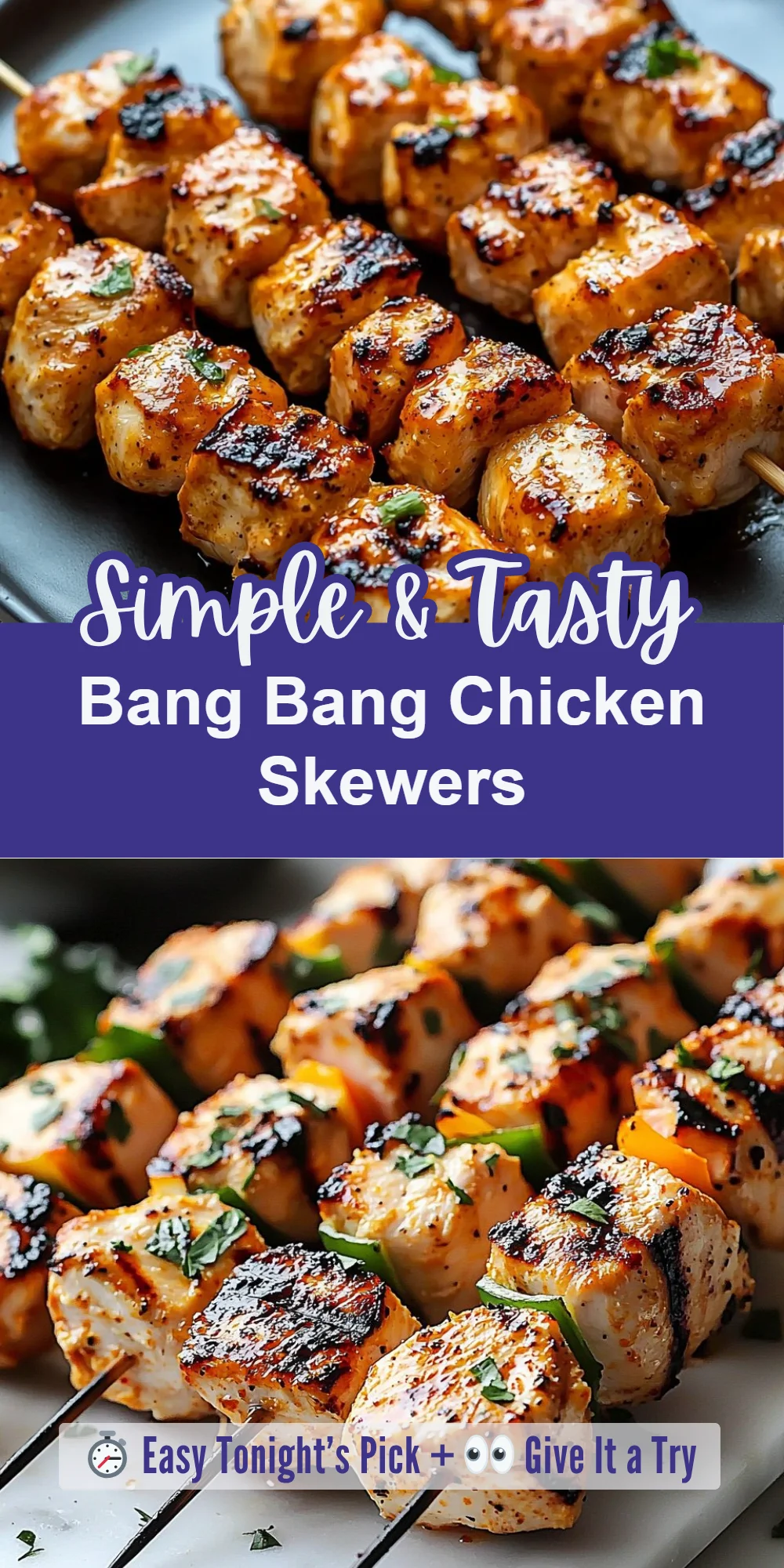 Bang Bang Chicken Skewers