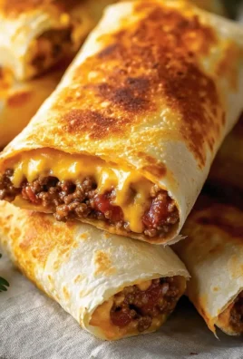 Delicious beef and cheese chimichangas served with toppings