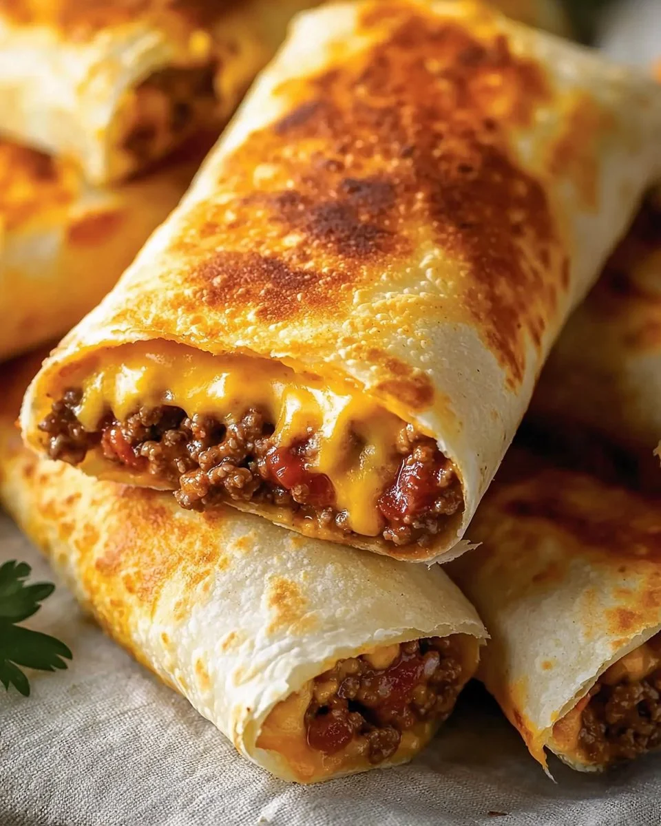 Beef and Cheese Chimichangas