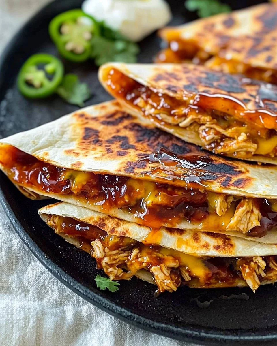 Blackstone Hot Honey BBQ Chicken Quesadillas