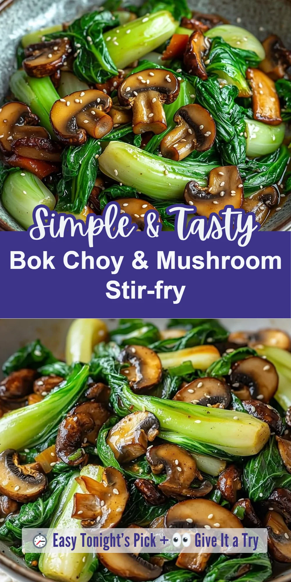 Bok Choy & Mushroom Stir-fry