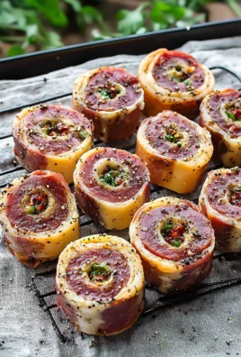 Delicious cheesy steak pinwheels ready to be served as an appetizer