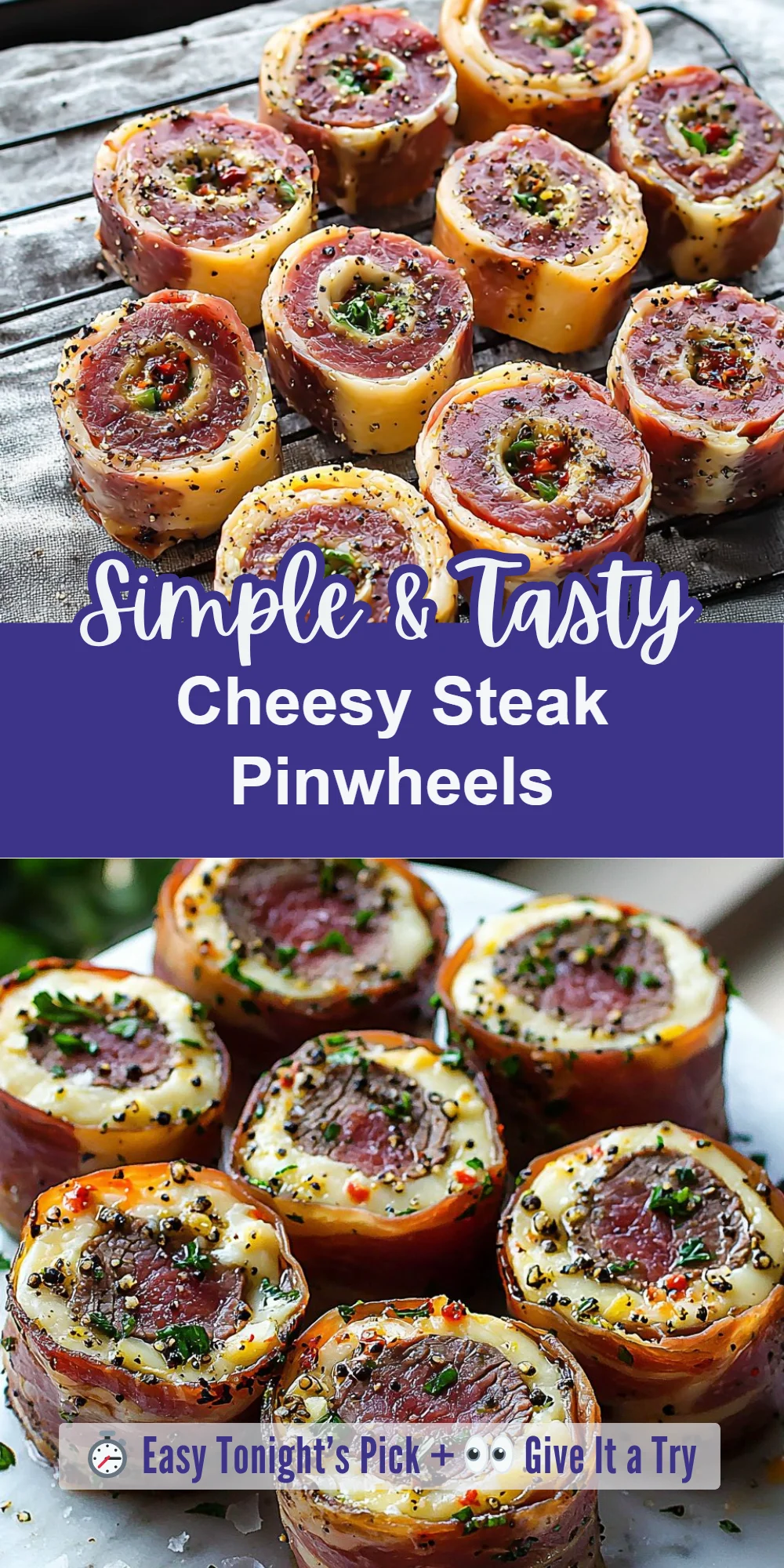 Cheesy Steak Pinwheels