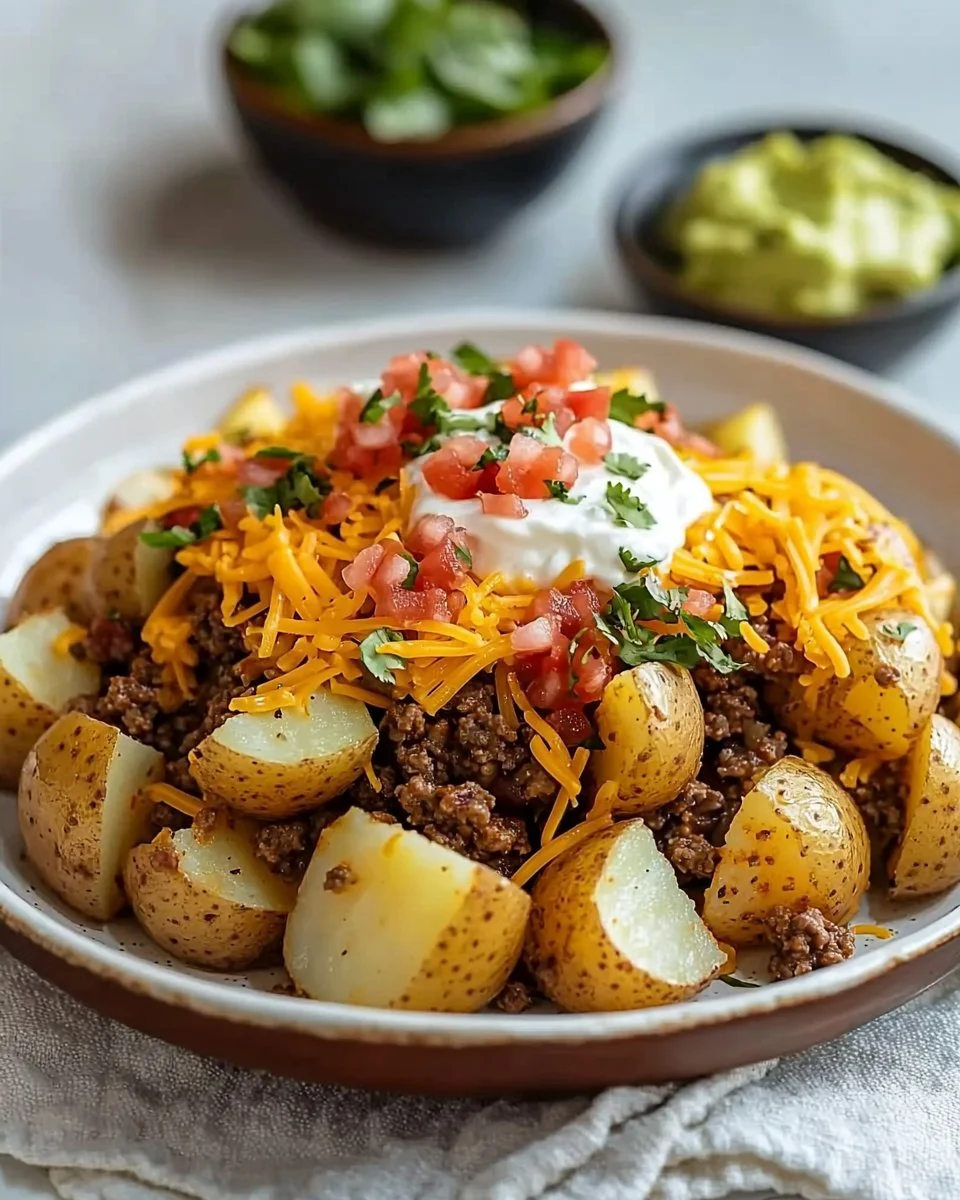 Cheesy Taco Potatoes