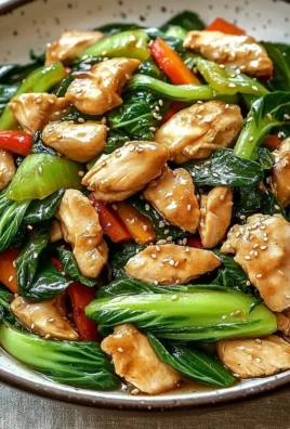 Chicken Bok Choy Stir Fry with colorful vegetables in a bowl