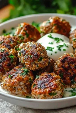 Delicious Chicken Kofta served with garlic yogurt sauce