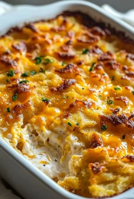 Delicious classic breakfast hashbrown casserole served in a dish