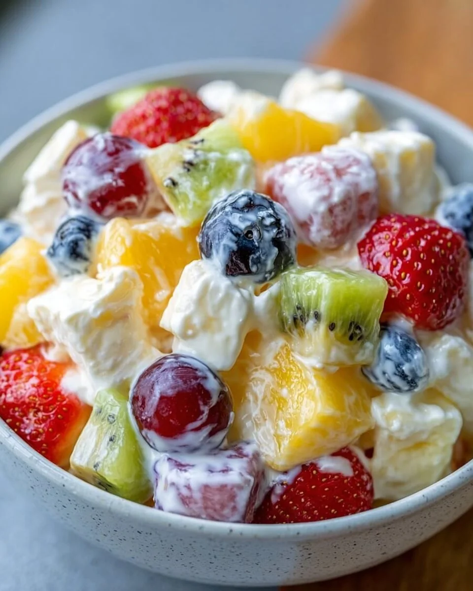 Creamy fruit salad recipe