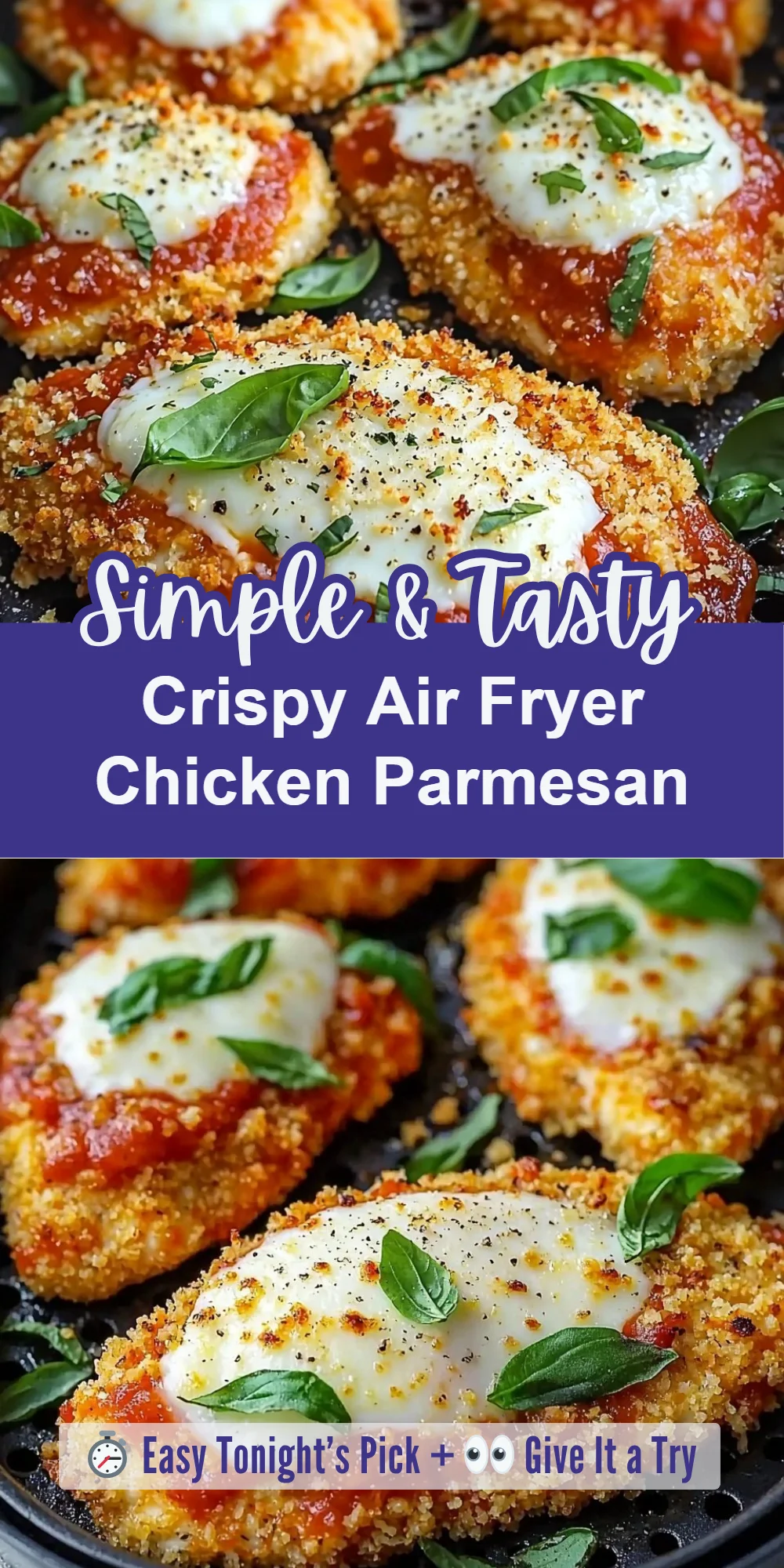 Crispy Air Fryer Chicken Parmesan