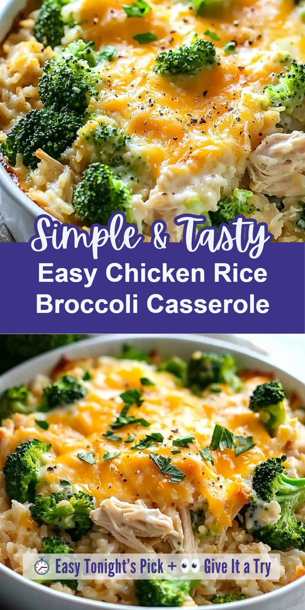 Easy Chicken Rice Broccoli Casserole