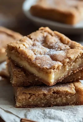 Delicious easy cinnamon sugar blondies with a golden topping