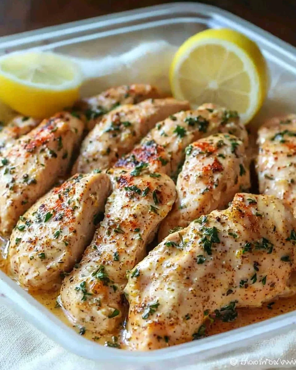 Delicious Greek chicken marinated in a flavorful herb blend