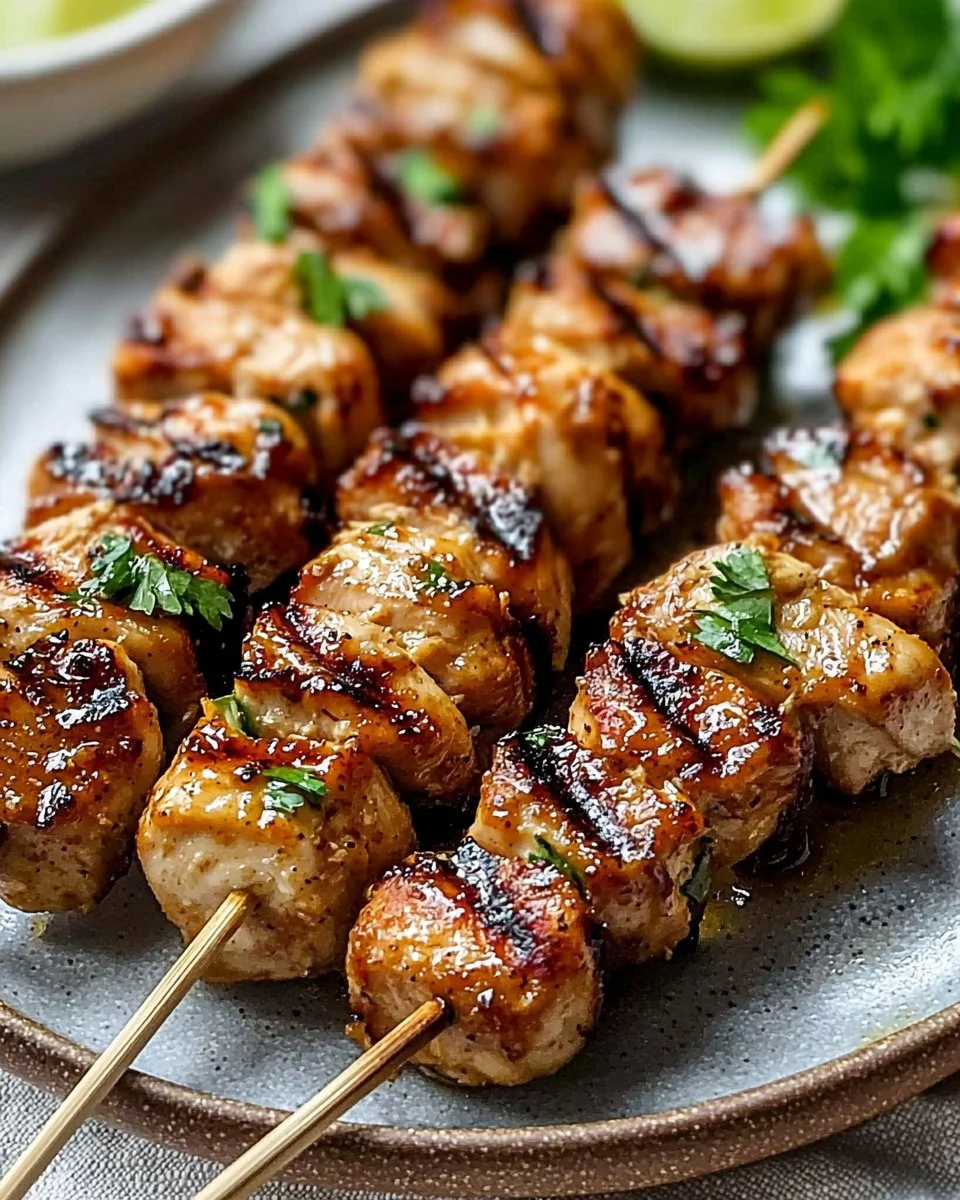 Grilled Thai Coconut Chicken Skewers