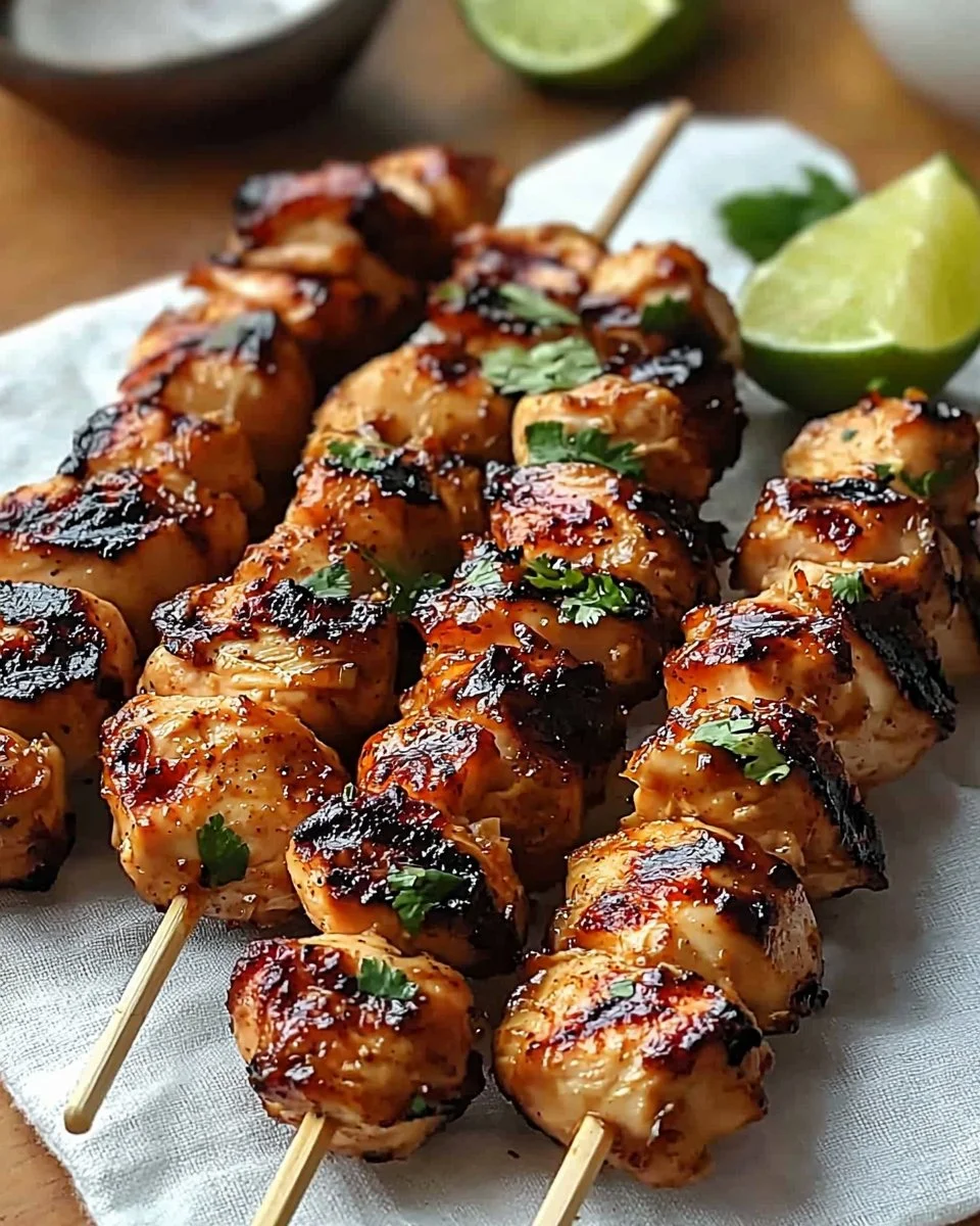 Grilled Thai Coconut Chicken Skewers
