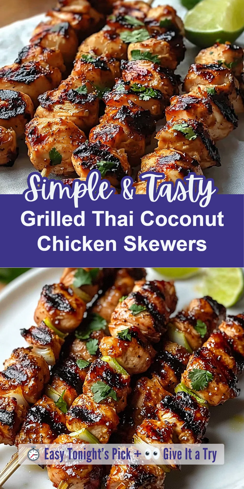 Grilled Thai Coconut Chicken Skewers