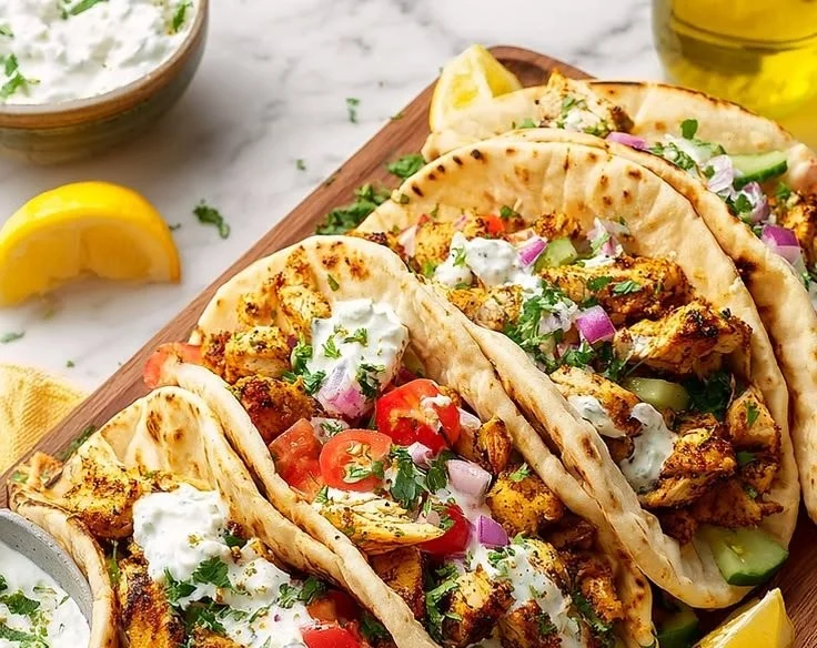 Healthy Mediterranean Chicken Tacos