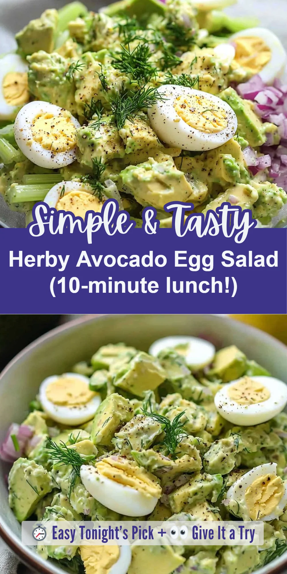 Herby Avocado Egg Salad (10-minute lunch!)