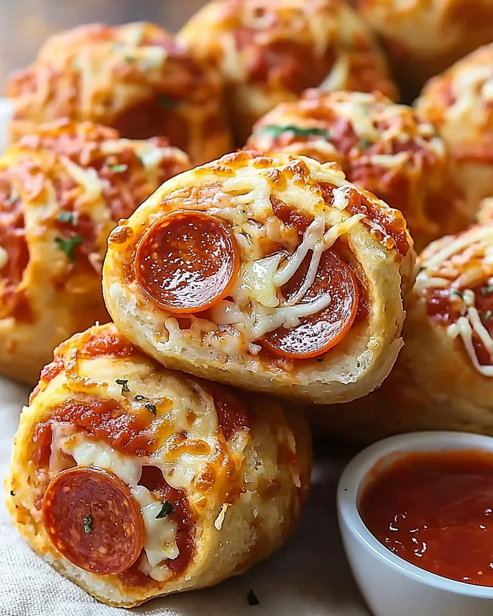 High Protein Pepperoni Pizza Rolls