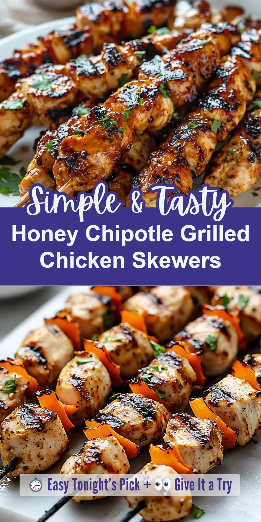 Honey Chipotle Grilled Chicken Skewers