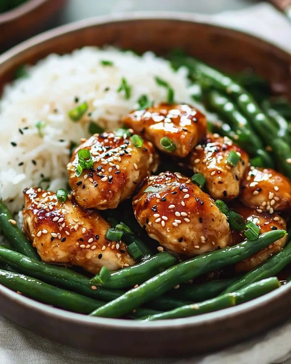 Honey Garlic Chicken with Green Beans
