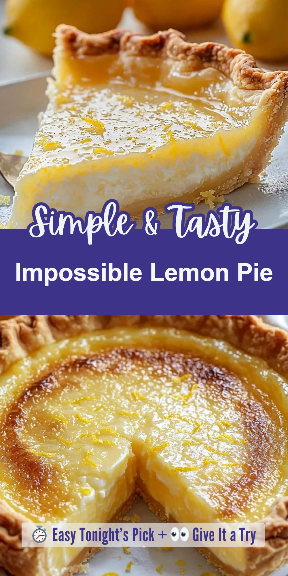Impossible Lemon Pie