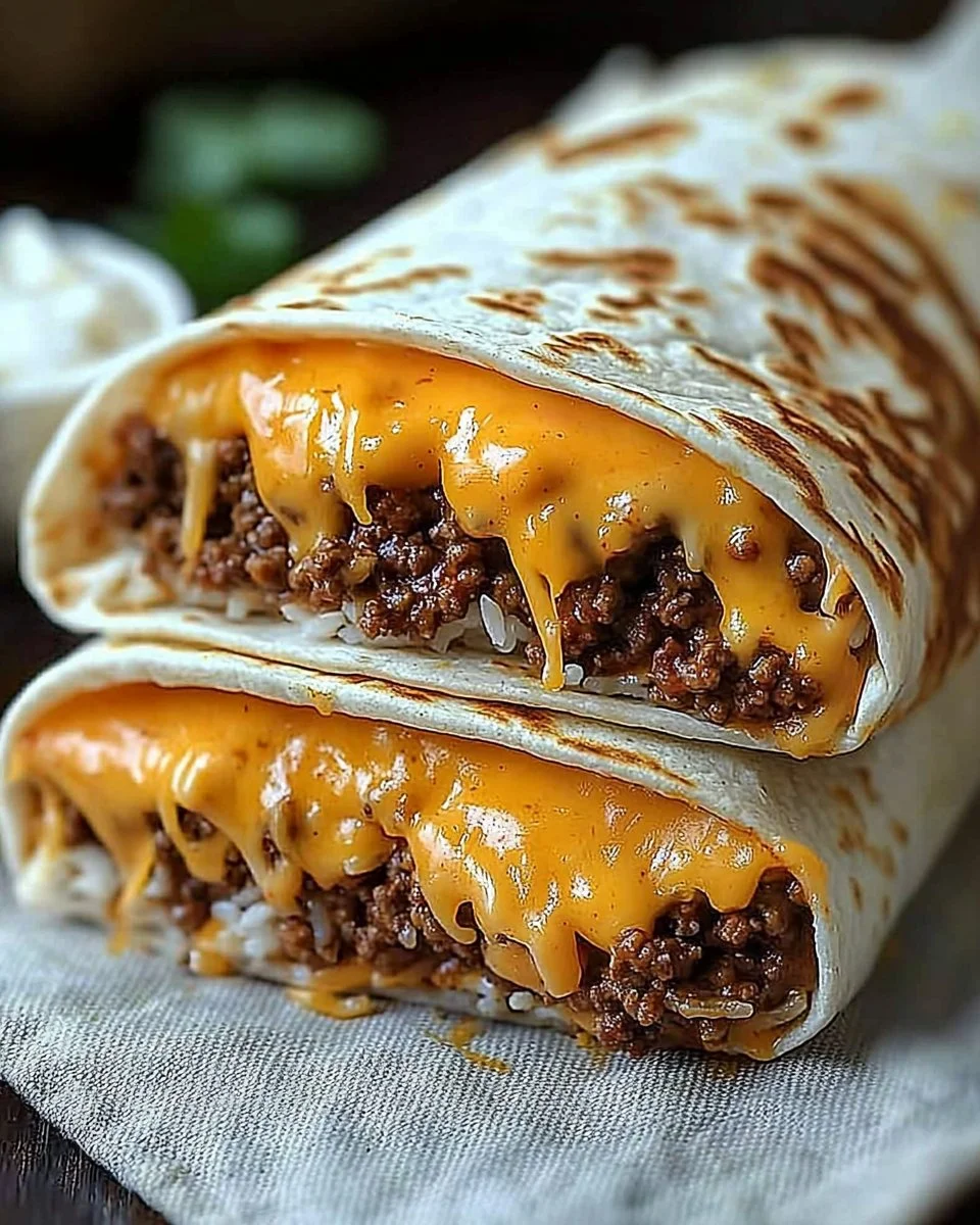 Delicious grilled cheese burrito served on a plate