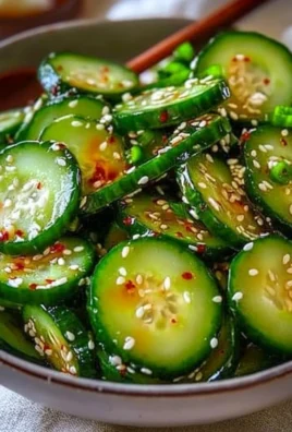 Bowl of Korean Cucumber Salad, a vibrant and refreshing side dish
