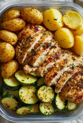 Lemon Garlic Chicken served with vegetables, perfect for meal prep.