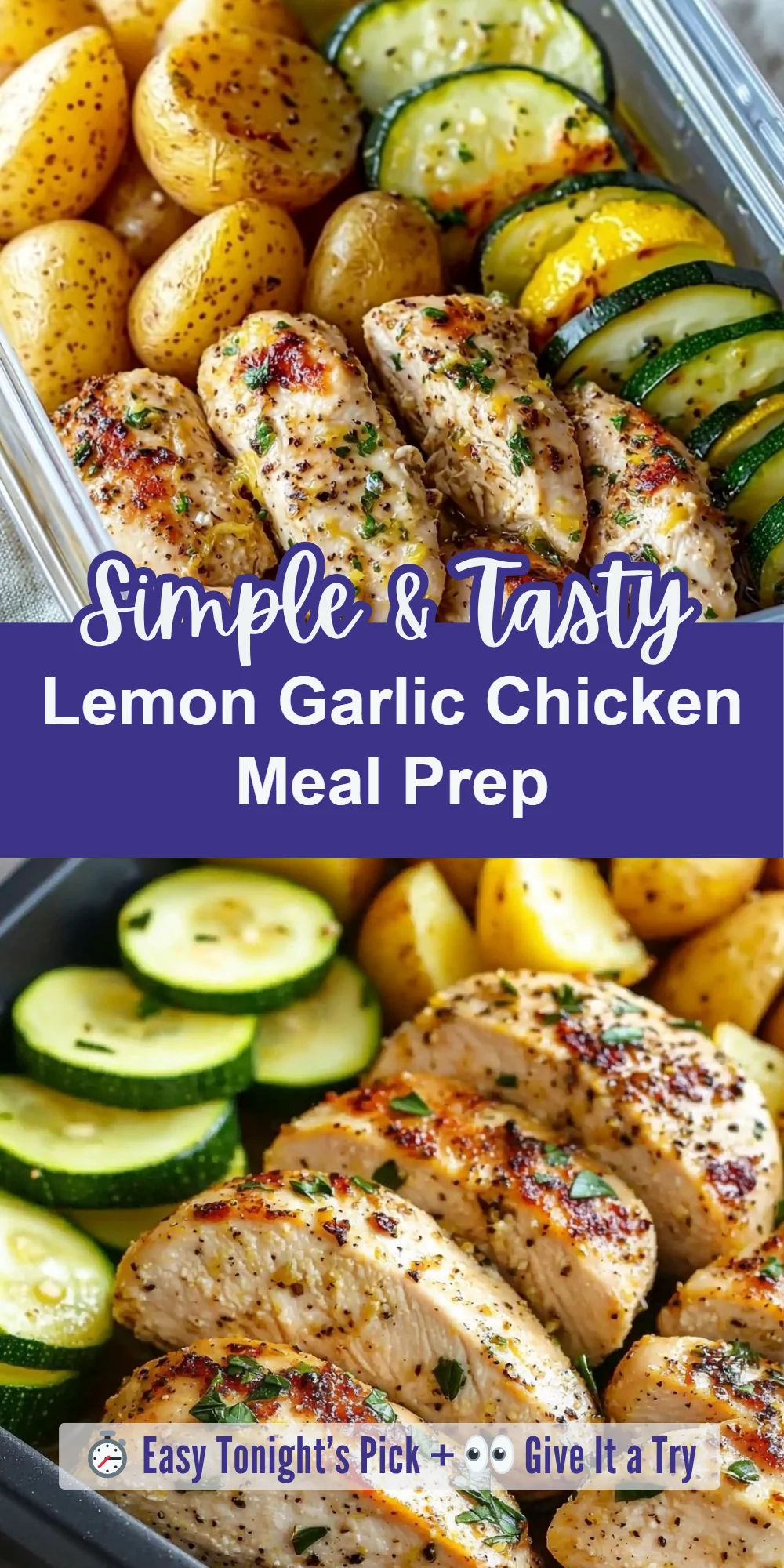 Lemon Garlic Chicken Meal Prep