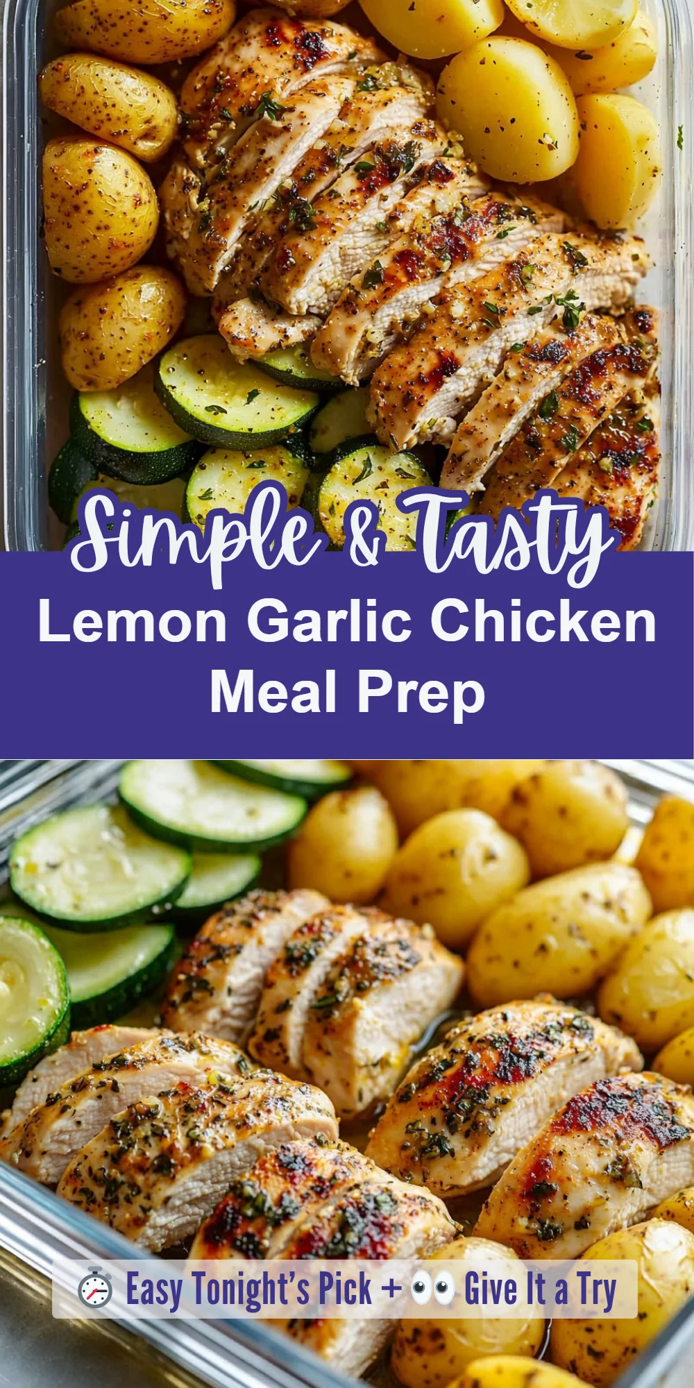 Lemon Garlic Chicken Meal Prep