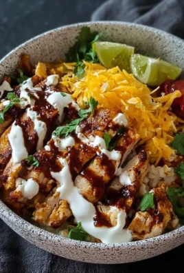 Delicious Macro Friendly BBQ Ranch Chicken Bowl with chicken, ranch, and veggies