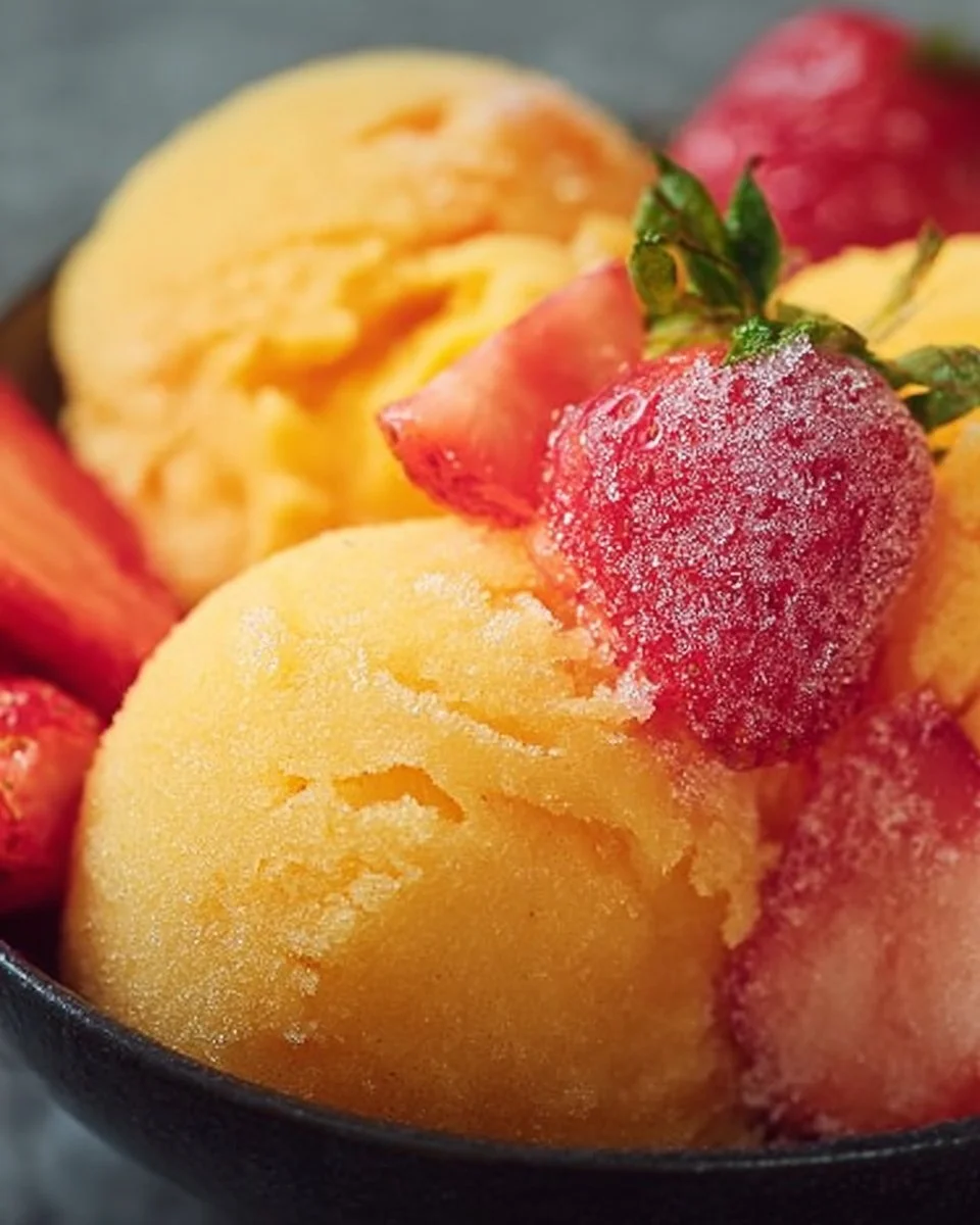 Mango Strawberry Sorbet