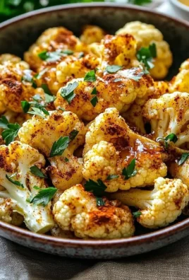 Delicious Moroccan Cauliflower topped with tahini-honey drizzle