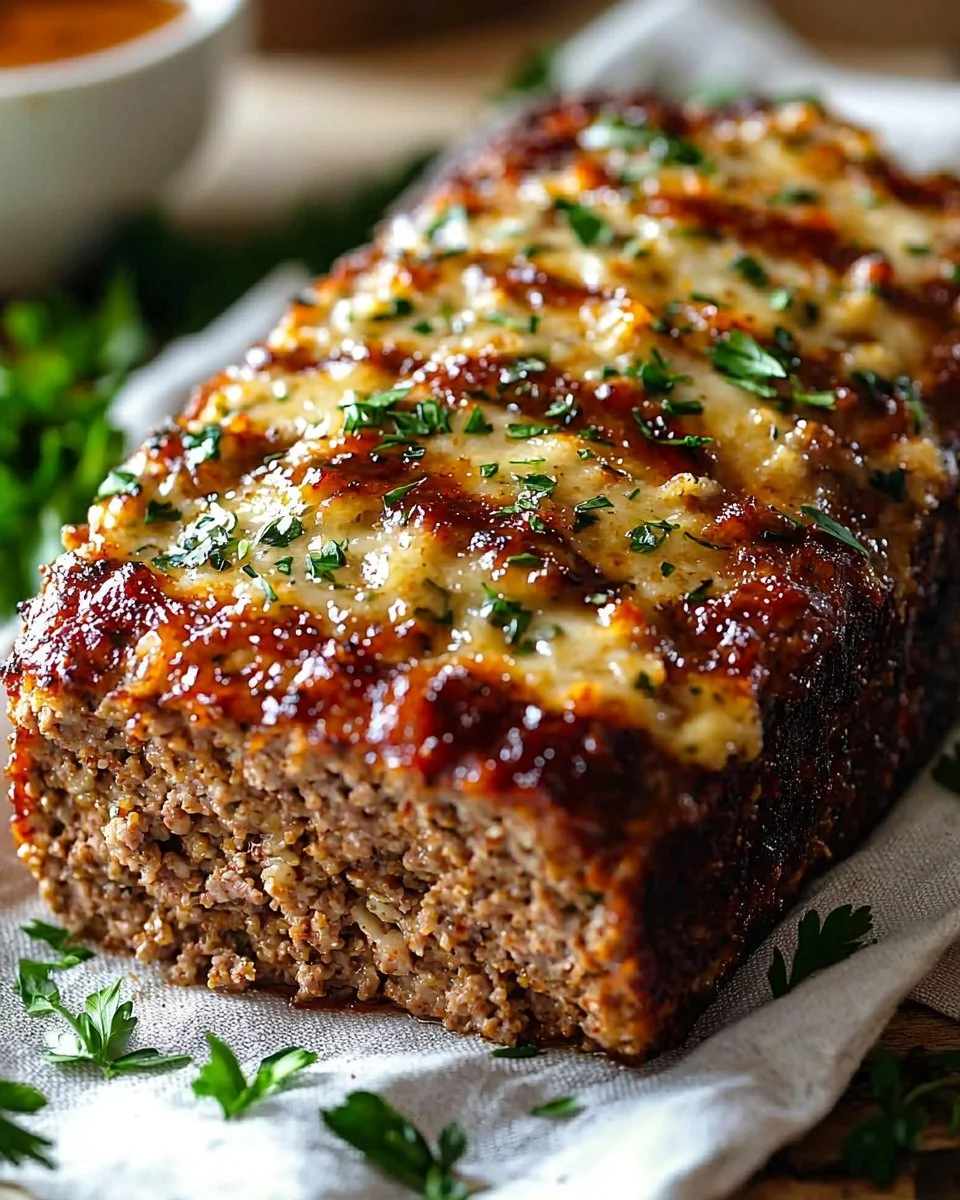 Mouthwatering Garlic Parmesan Meatloaf Recipe – Easy Comfort Food Dinner Idea