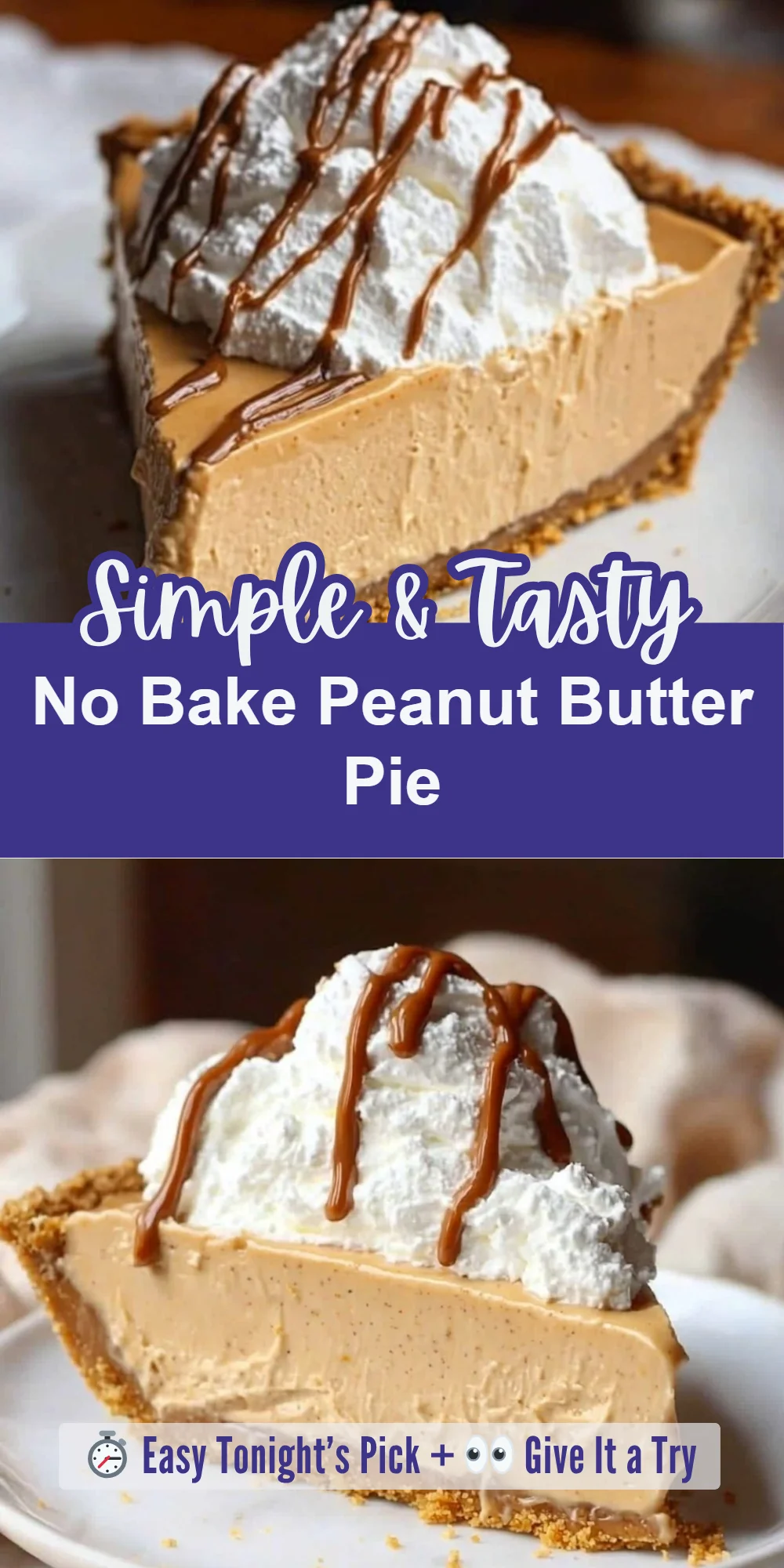 No Bake Peanut Butter Pie