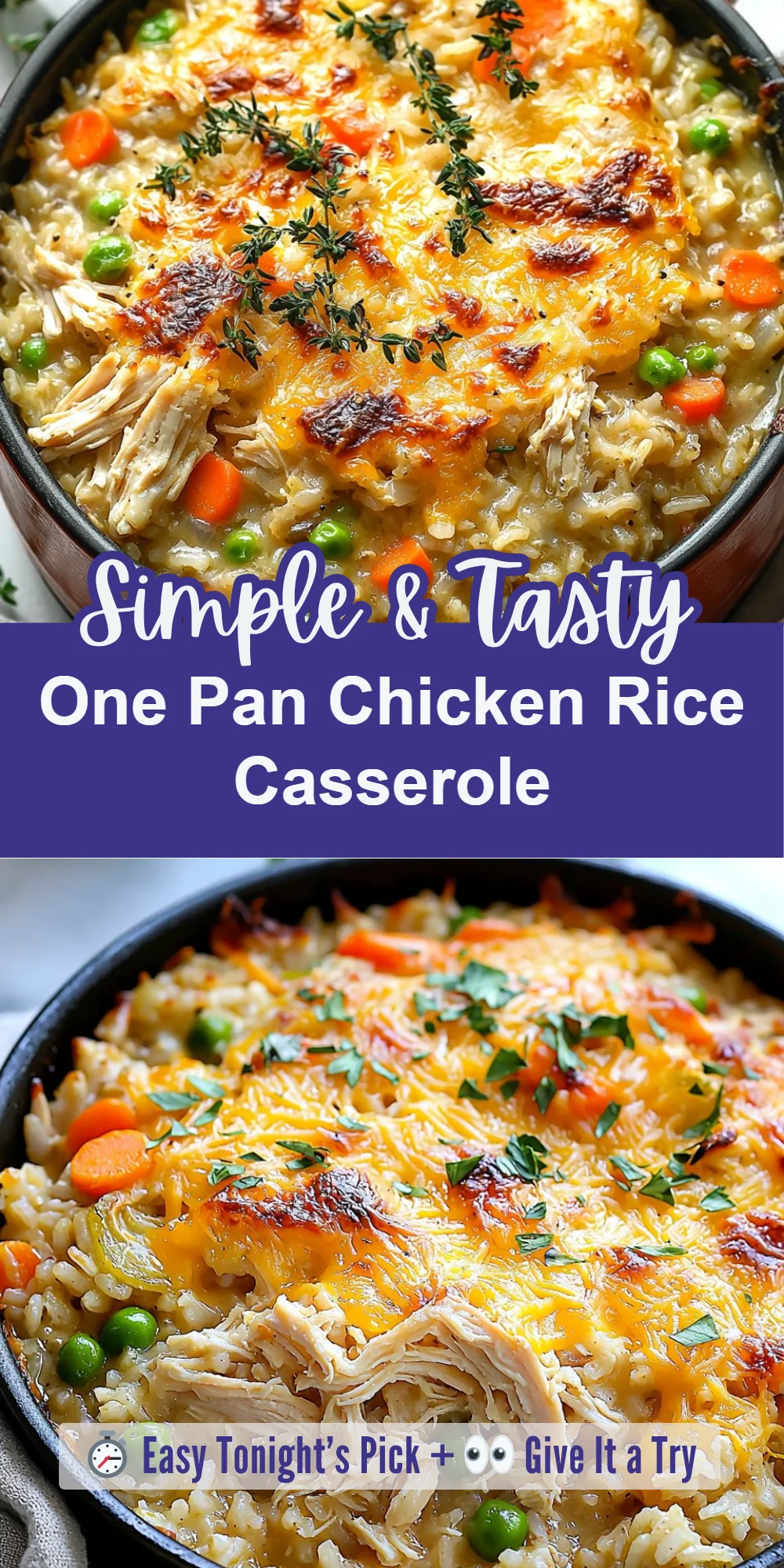 One Pan Chicken Rice Casserole