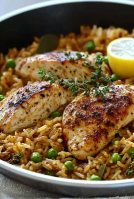 One Pan Mediterranean Chicken with Rice served in a vibrant dish, showcasing colorful ingredients.