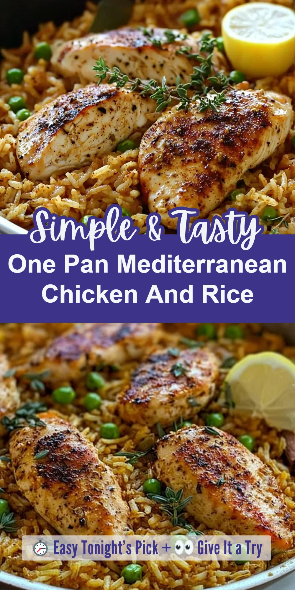 One Pan Mediterranean Chicken And Rice