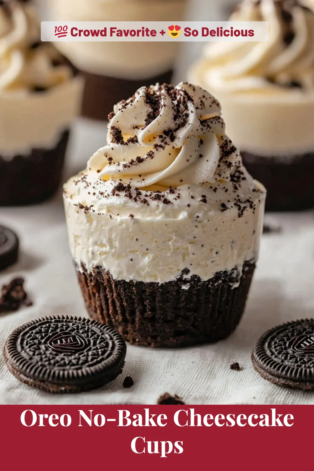 Oreo No-Bake Cheesecake Cups