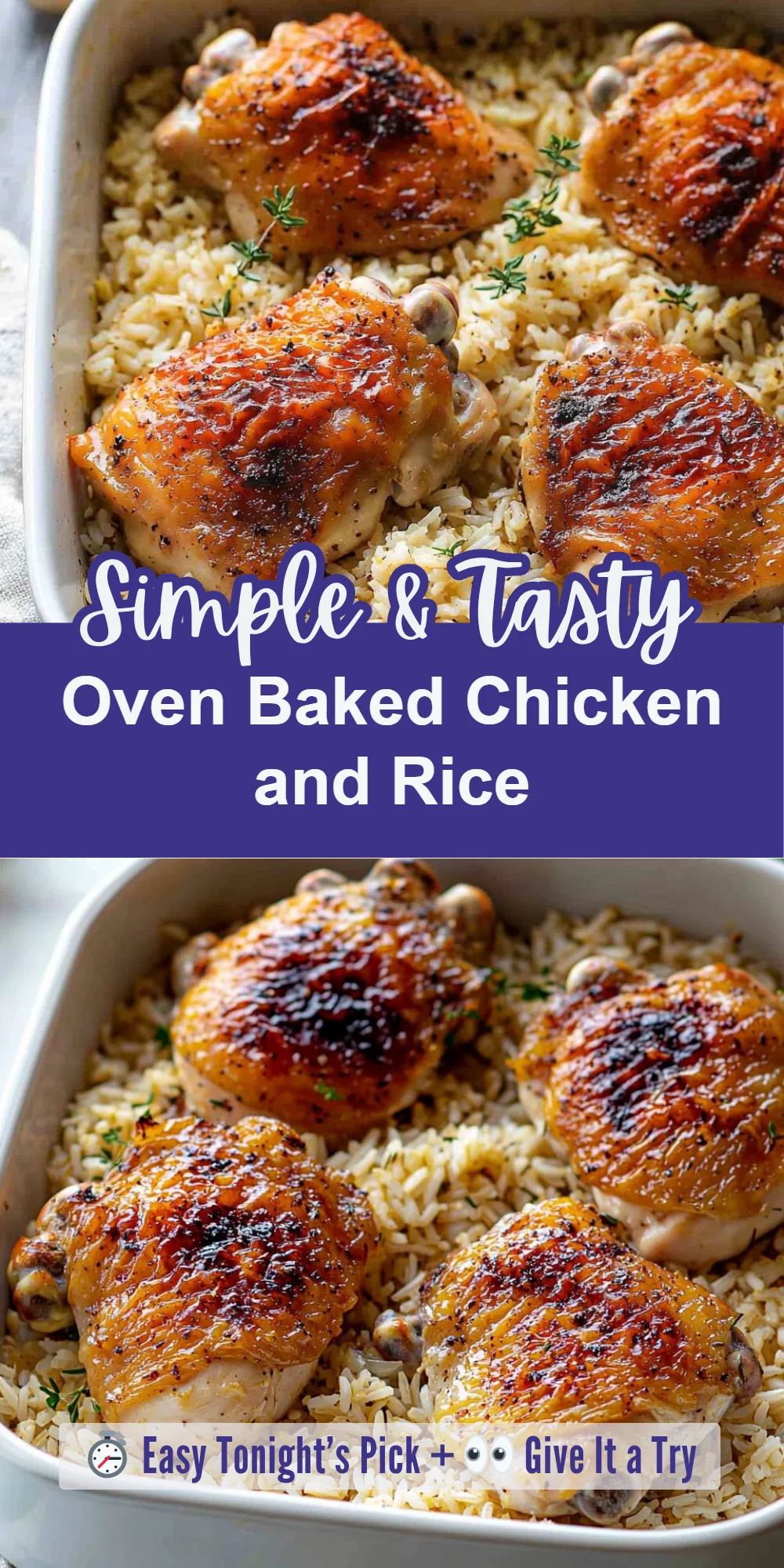 Oven Baked Chicken and Rice