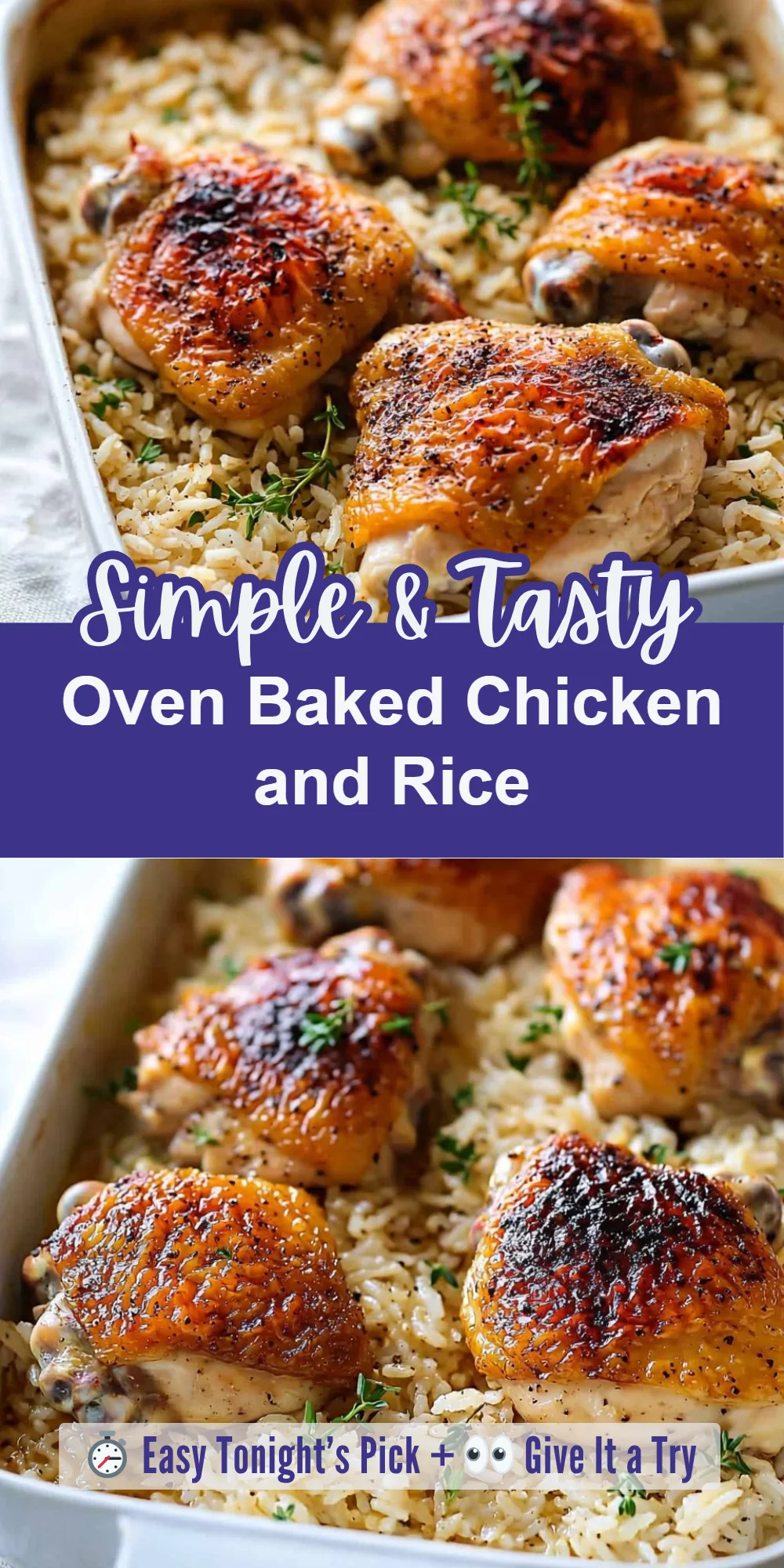 Oven Baked Chicken and Rice