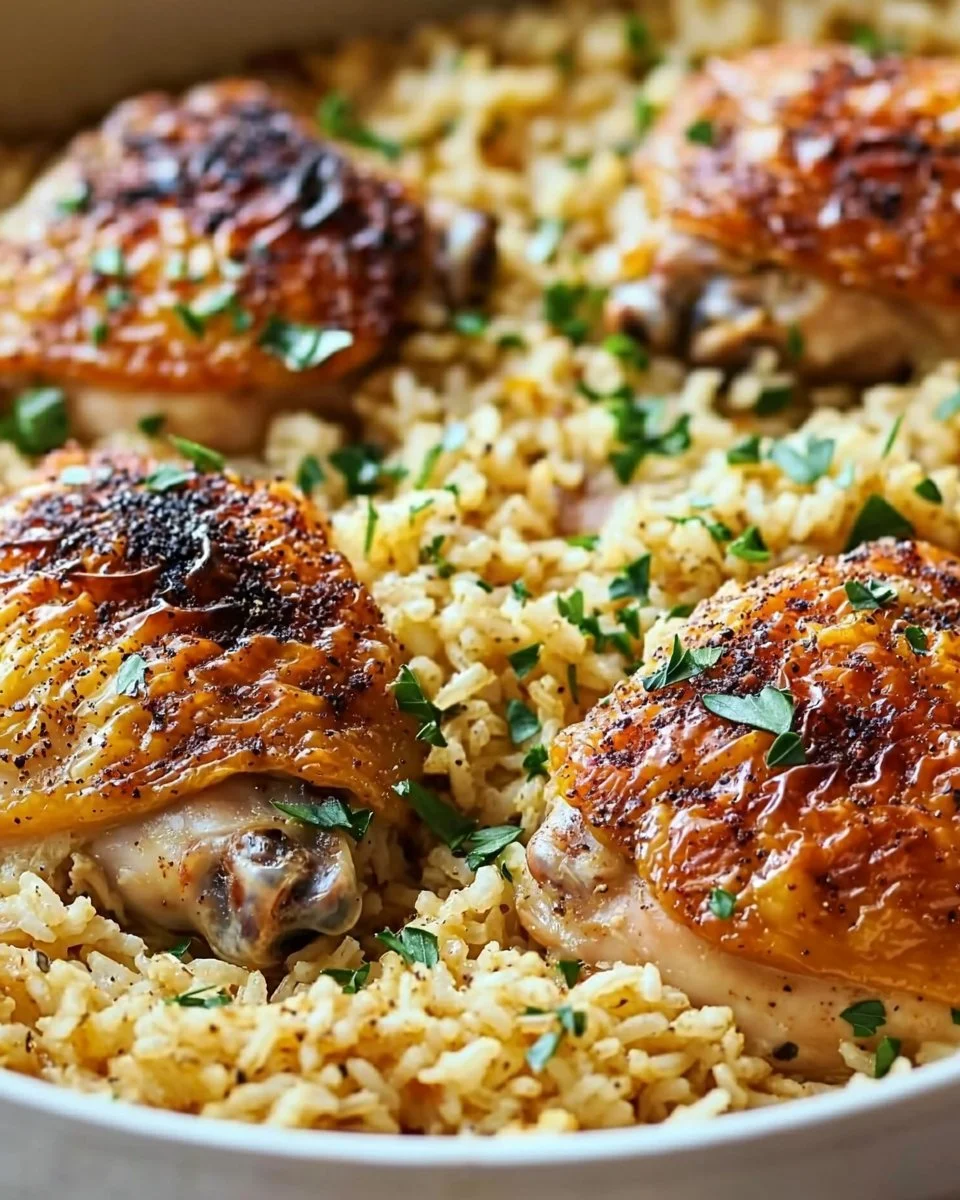 Oven-Baked Chicken and Rice