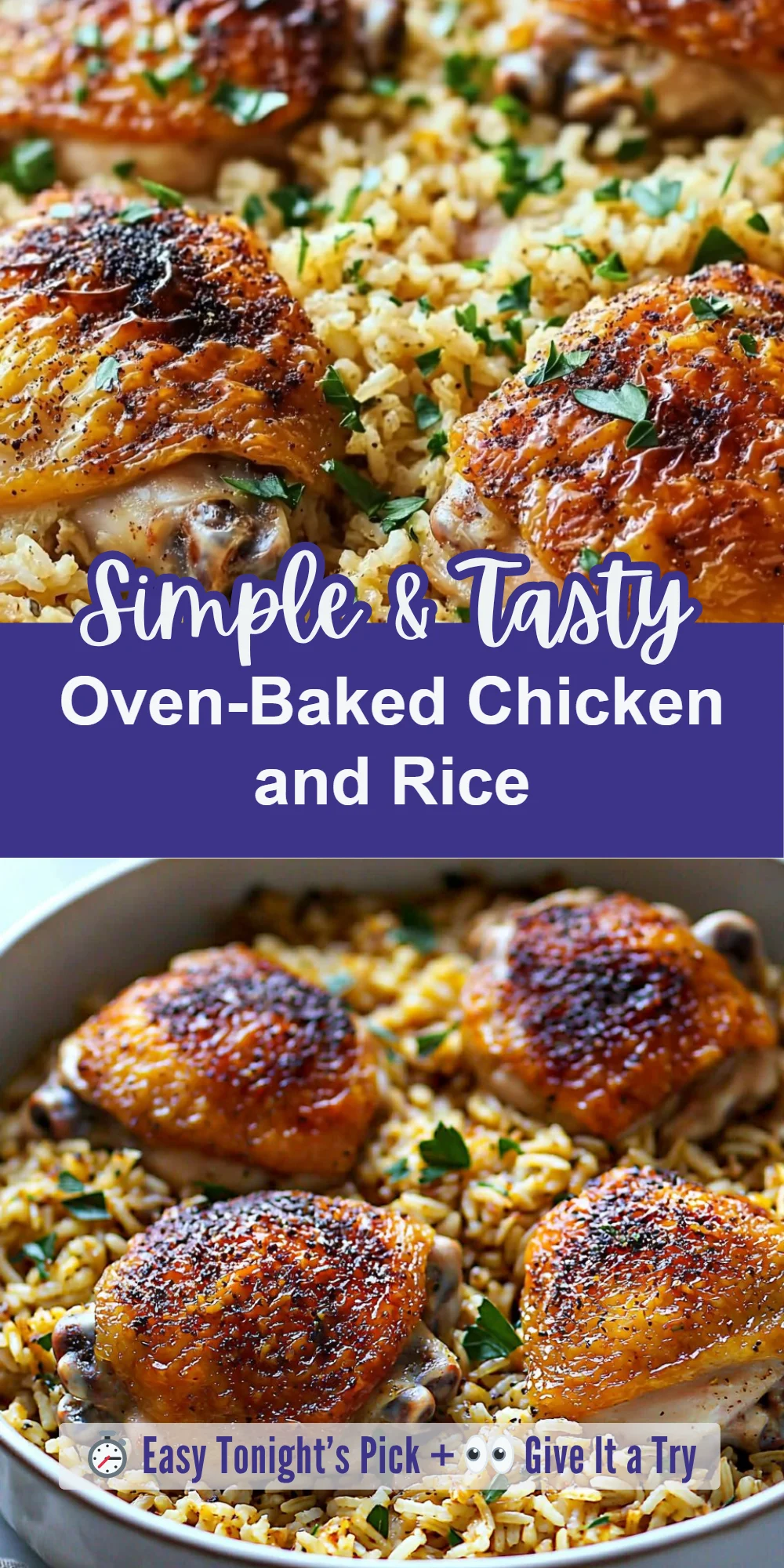 Oven-Baked Chicken and Rice
