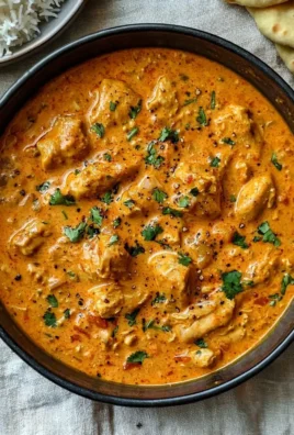 Plate of homemade butter chicken with rice