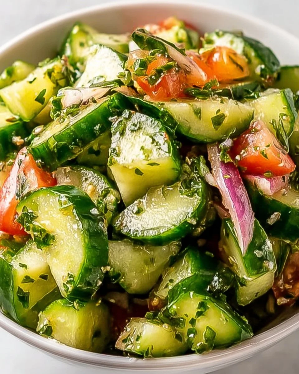 Refreshing Italian Cucumber Salad