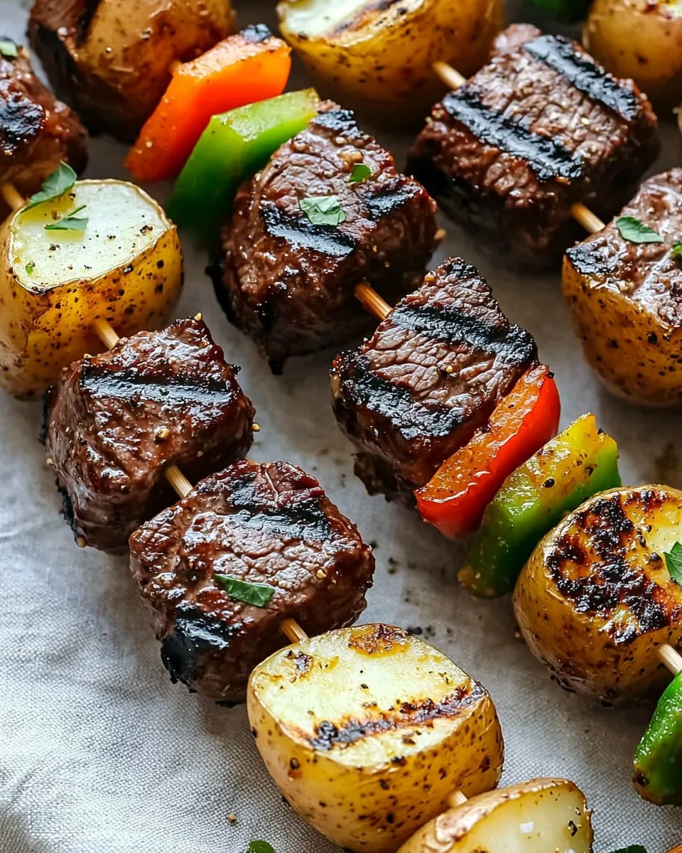 Savory Grilled Steak and Potato Kabobs