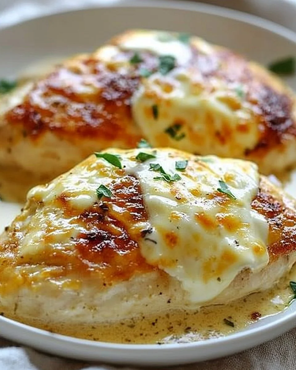 Smothered Cheesy Sour Cream Chicken