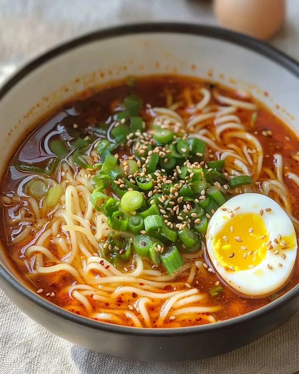 Spicy Gochujang Noodle Soup (10 Minutes)